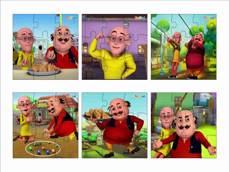 Todfod Wooden Jigsaw Puzzles Motu Patlu Anime Cartoon Characters For Kids 54 Pieces