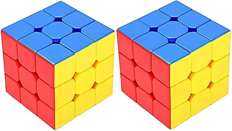 Skytrapper Combo Pack of 3x3 Stickerless Magic Rubic Cube (Pack of 2 )