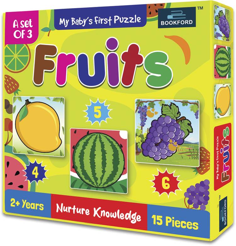 BOOKFORD My Baby'S First Fruits Jigsaw Puzzle Game & Fun and Learning