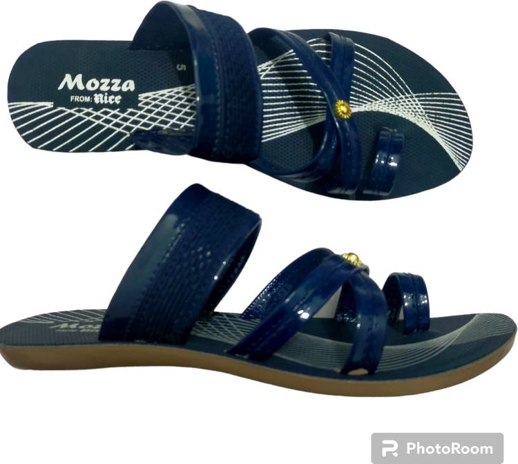 Women Blue Flats Sandal Price in India