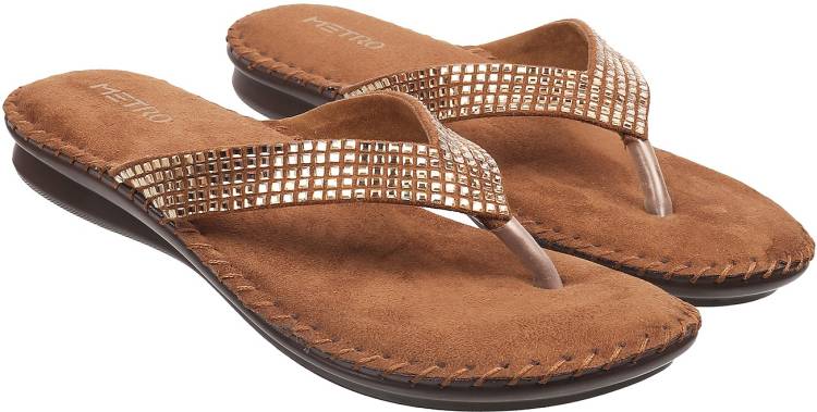 Women Gold Flats Sandal Price in India