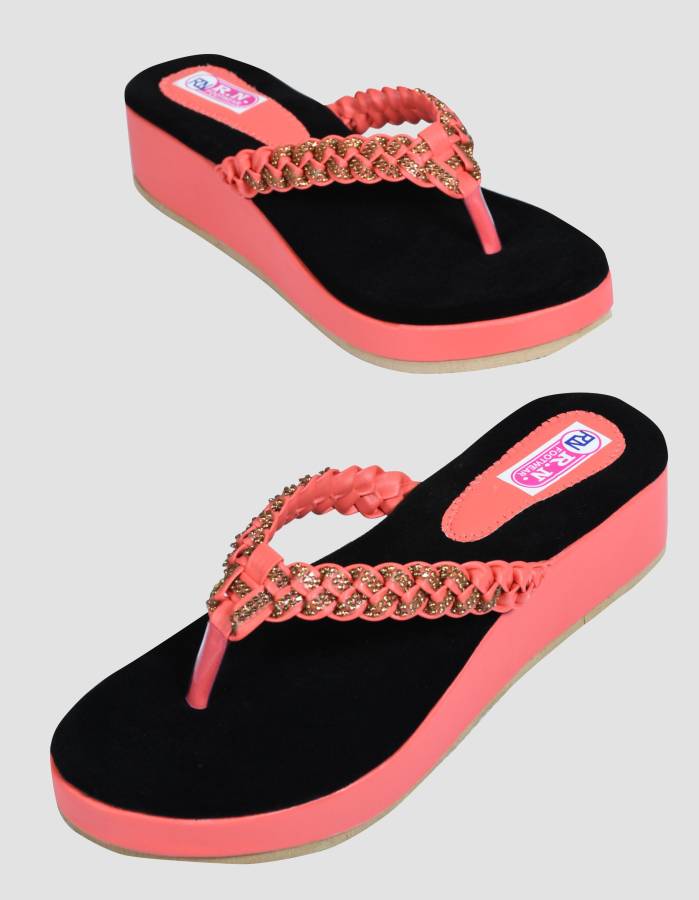 Women Pink Wedges Sandal Price in India