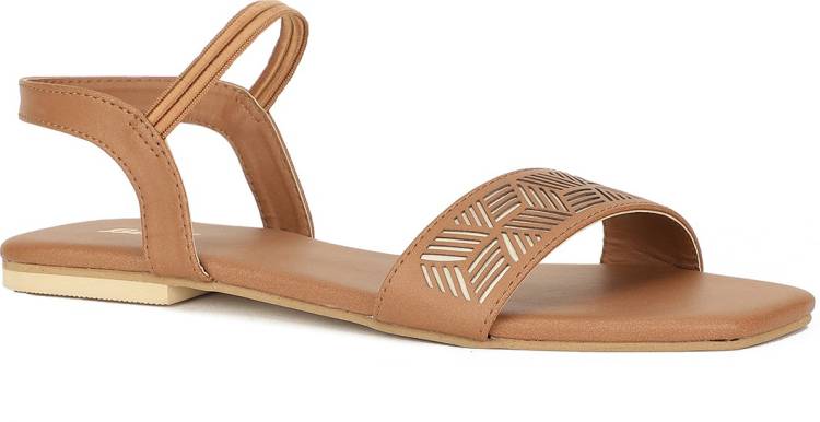 Women Brown Flats Sandal Price in India