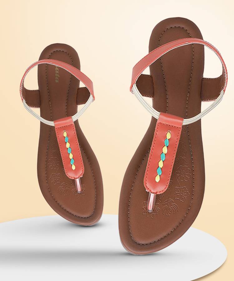 Women ROPESTRAP SANDAL Brown Flats Sandal Price in India