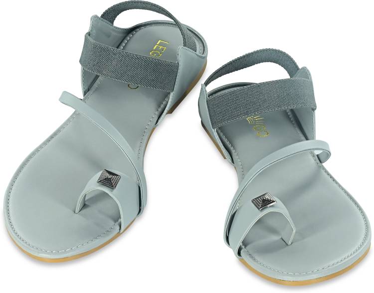 Women Grey Flats Sandal Price in India