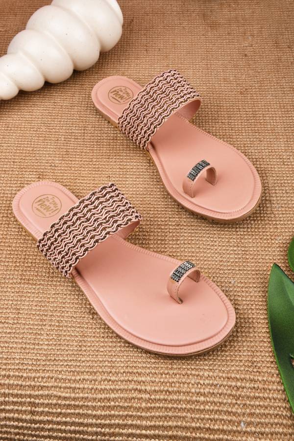 Women Pink Flats Sandal Price in India