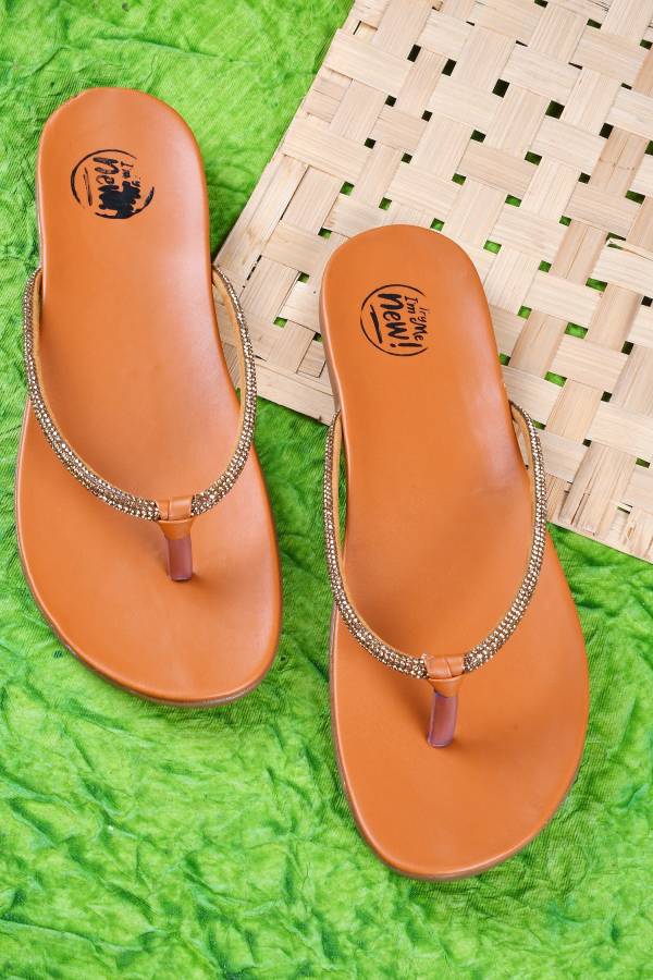 Women Brown Flats Sandal Price in India