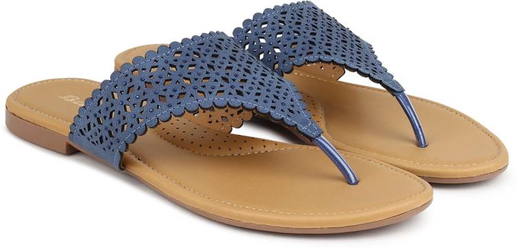 Women Blue Flats Sandal Price in India