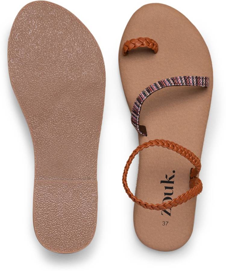 Women Brown Flats Sandal Price in India