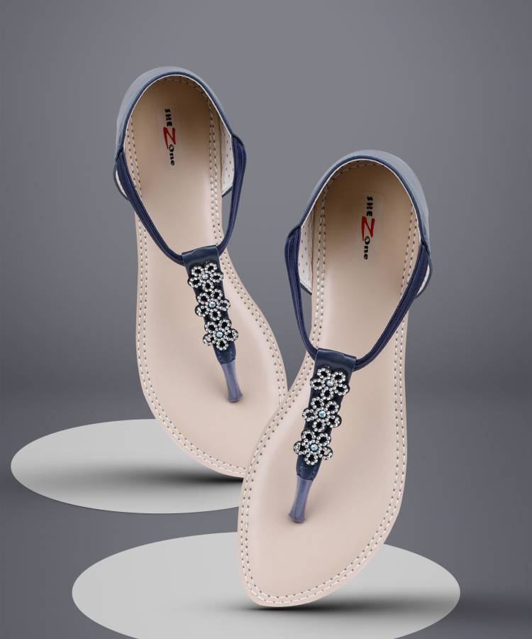 Shezone Women Blue Flats Price in India