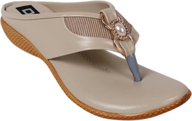 Women Dicy Casual Flats Sandal For Women Ladies And Girls Beige Color Beige Flats Sandal Price in India
