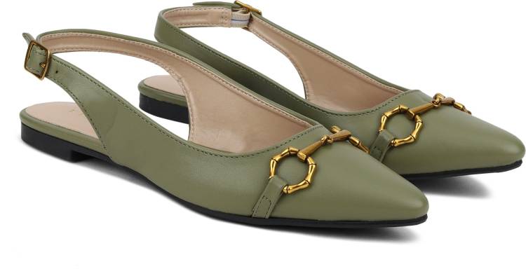 Women Olive Flats Sandal Price in India