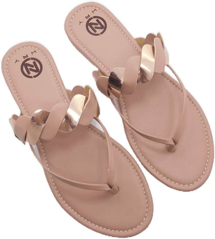Women Fashion Sandals l Stylish Flat Sandal For Women's l Slippers For Party, Wedding, Pink Flats Sandal Price in India