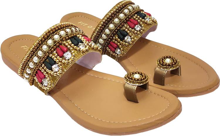 Women Brown Flats Sandal Price in India