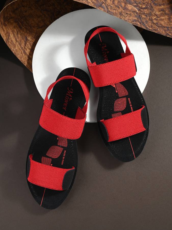 Women Red Flats Sandal Price in India