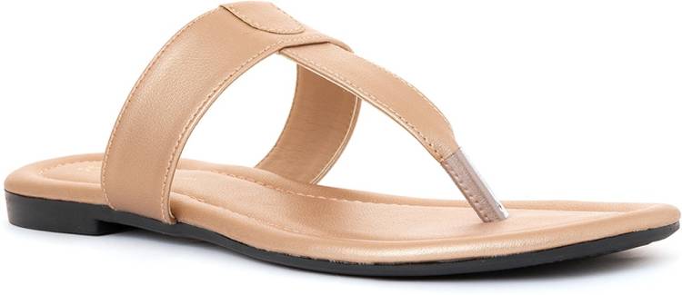 Women Beige Flats Sandal Price in India