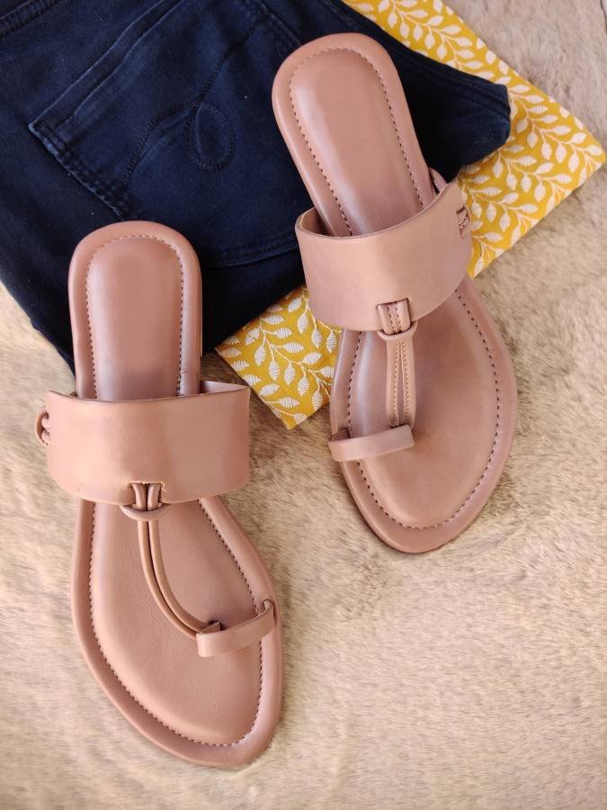 Women Beautiful Stylish Fashion Sandals/Ladies & Girls Flat Slipper/All Occasions Pink Flats Sandal Price in India