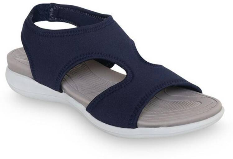 Women Regular Fit Comfortable And Premium Sandal Blue Flats Sandal Price in India