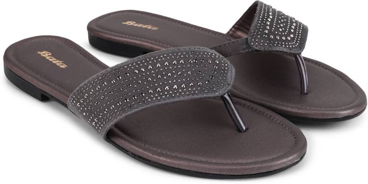 Women Grey Flats Sandal Price in India