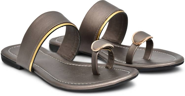 Women Grey Flats Sandal Price in India