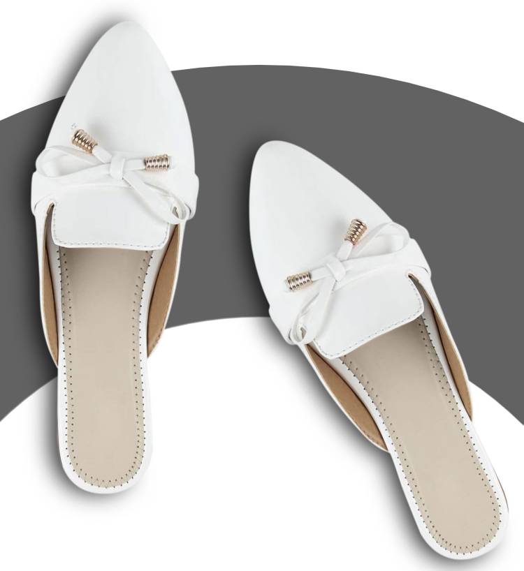 Women Casual Ethnic Dailywear 40-Euro, 25.5 CM White Flats Sandal Price in India