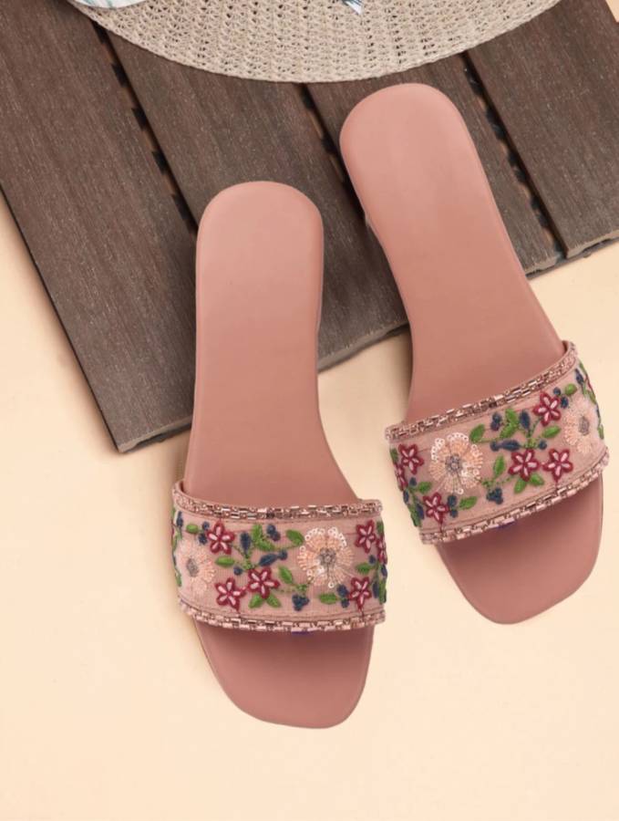 Women Pink Flats Sandal Price in India