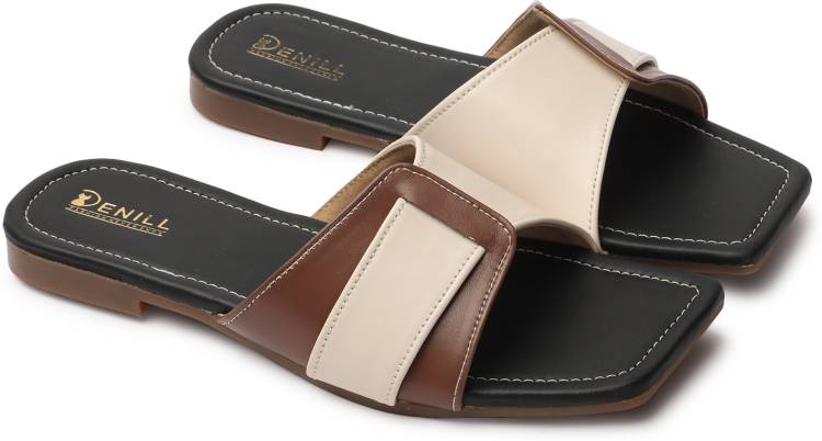 Women Brown Flats Sandal Price in India