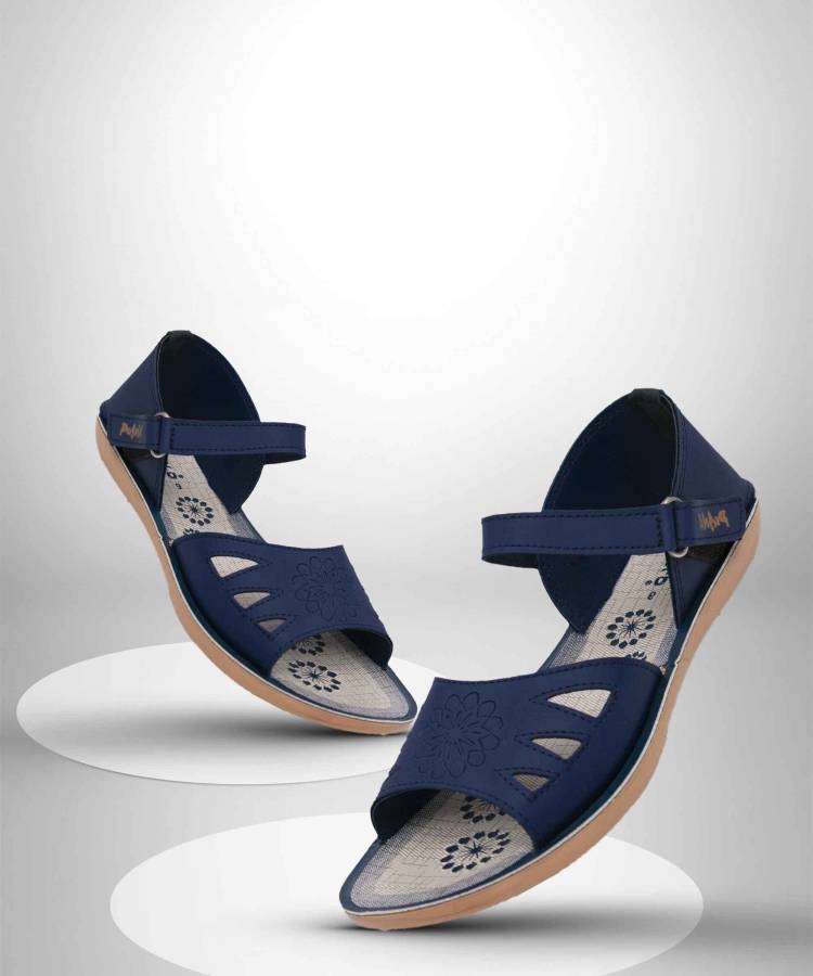 Women Blue, Blue Flats Sandal Price in India