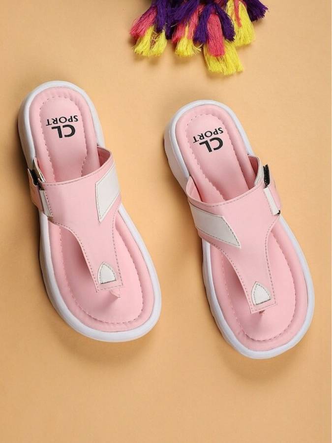 Women Pink Flats Sandal Price in India
