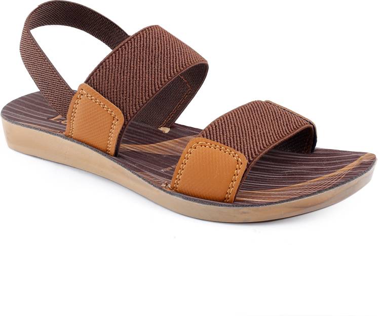Women Brown, Tan Flats Sandal Price in India
