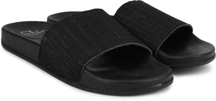 Women Black Flats Sandal Price in India