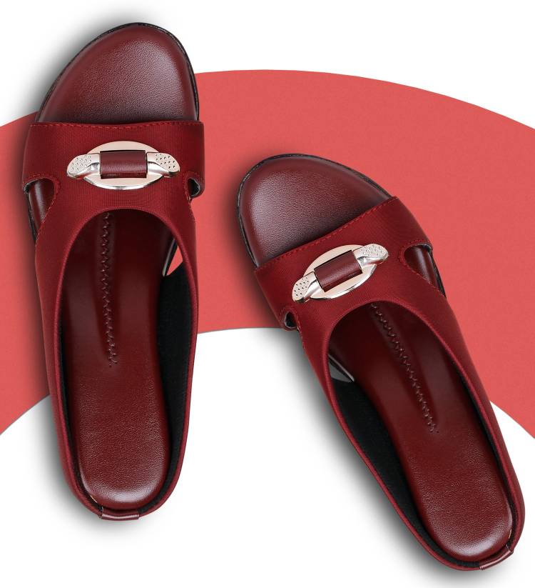 Women Casual Sandal For Women Red Flats Sandal Price in India