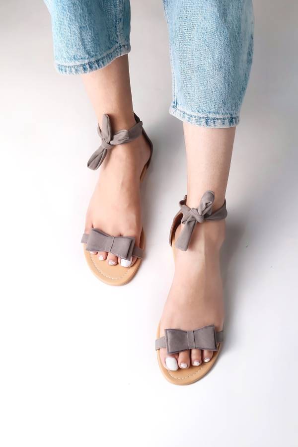 Women Grey Flats Sandal Price in India