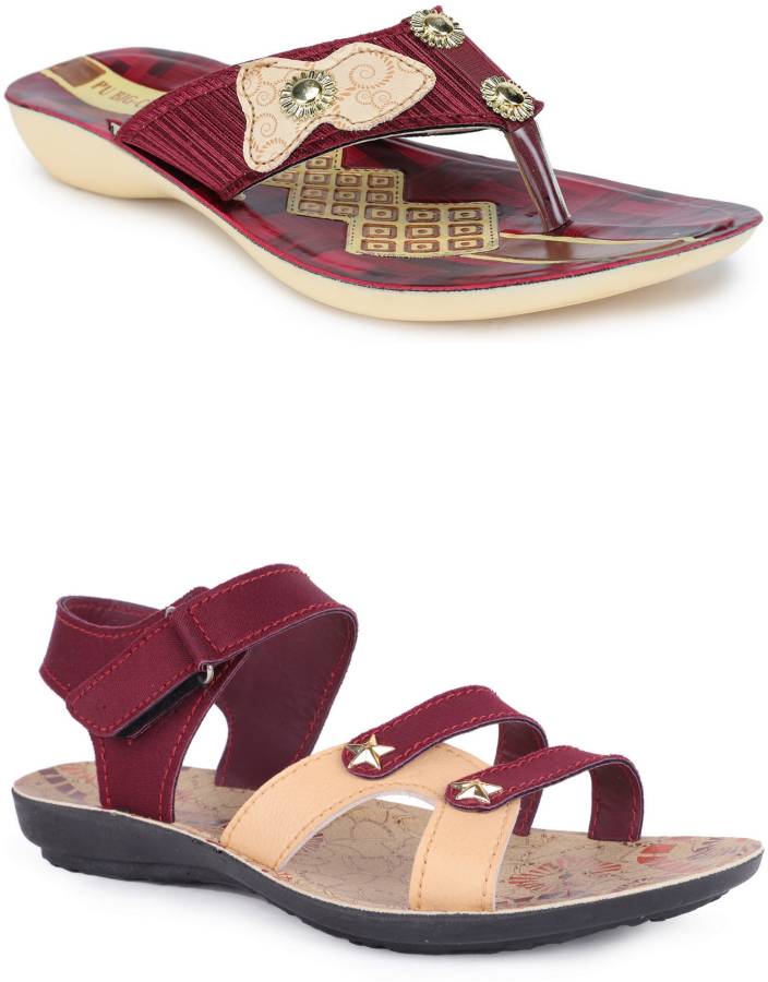 Women Multicolor Flats Sandal Price in India