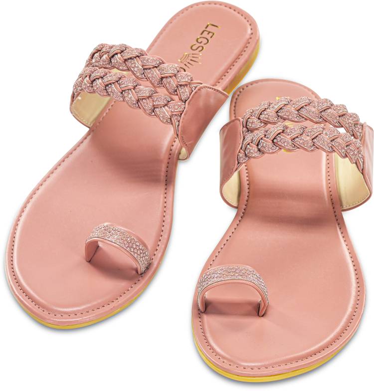 Women Pink Flats Sandal Price in India