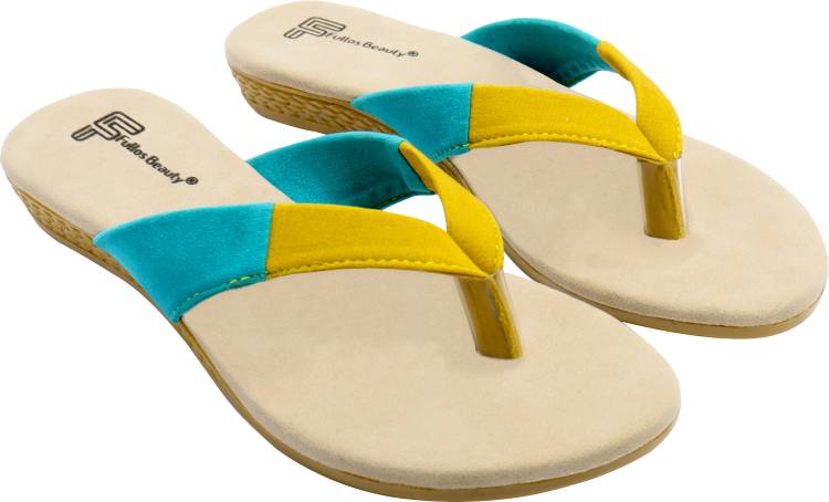 Women Yellow Flats Sandal Price in India