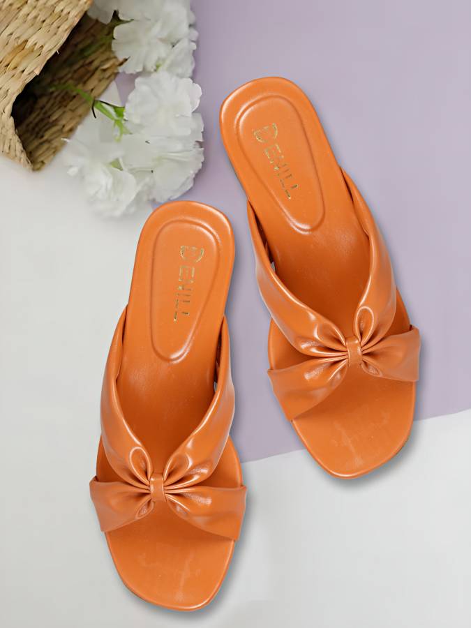 Women Tan Flats Sandal Price in India