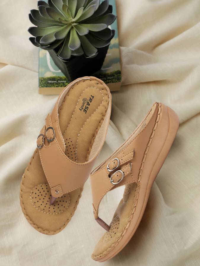 Women Soft Doctor Beige Flats Sandal Price in India