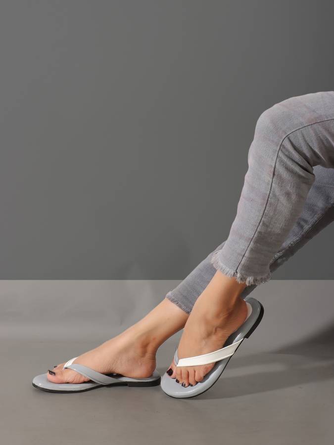 Women Grey Flats Sandal Price in India