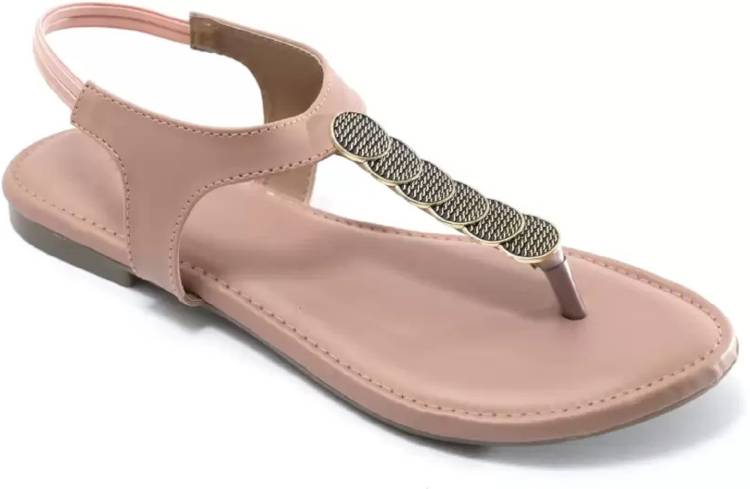Women Trending Flat Sandals l Stylish Slipper For Women's, Girl's Outdoor & Party Wear Pink Flats Sandal Price in India
