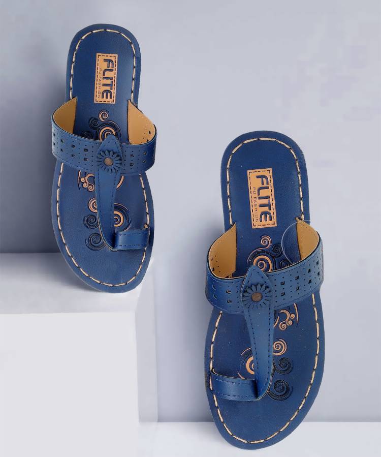 Women Blue Flats Sandal Price in India