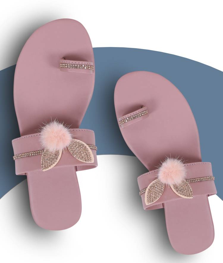 Women Pink Flats Sandal Price in India