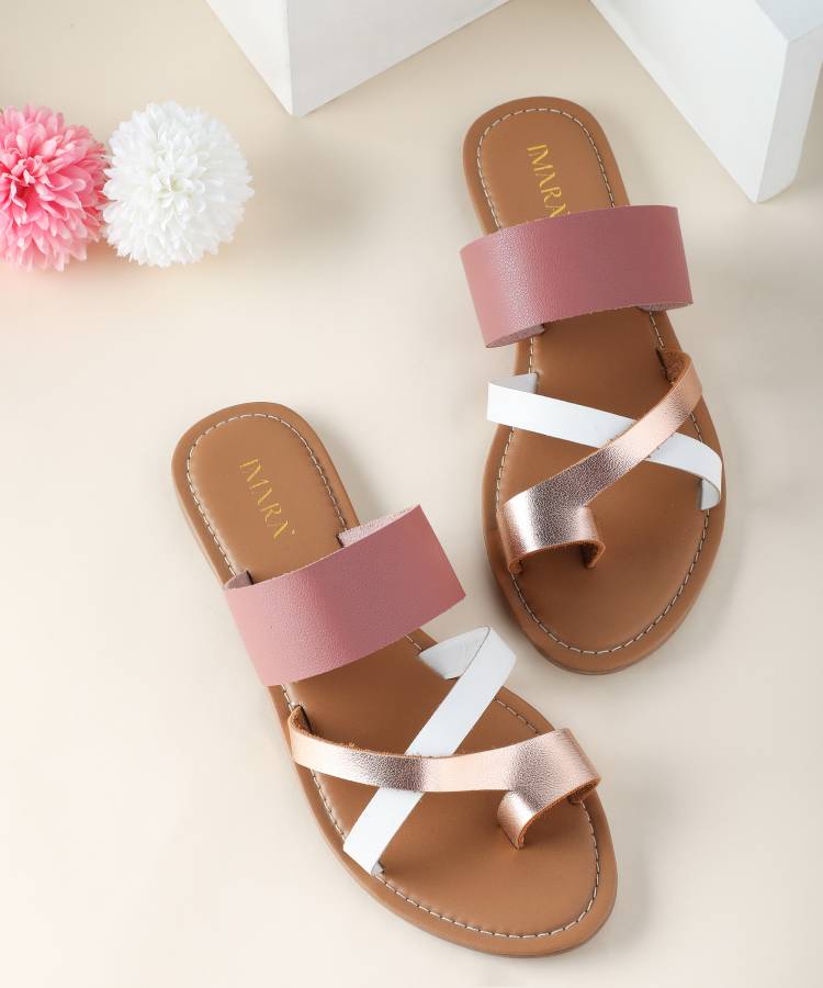 Women Pink Flats Sandal Price in India