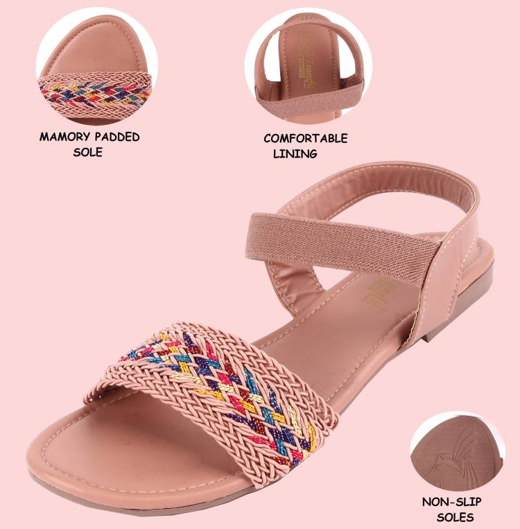 Women Multicolor Flats Sandal Price in India