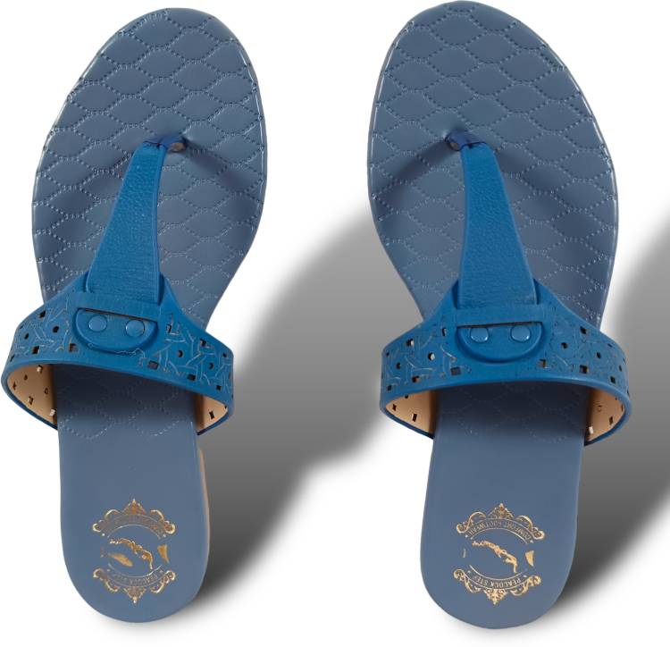 Women Blue Flats Sandal Price in India