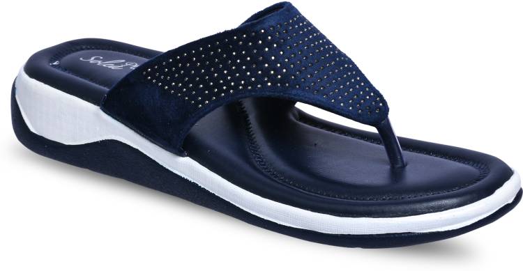 Women R1026L Stylish Lightweight Daily Durable Comfortable Formal Casual Blue Flats Sandal Price in India