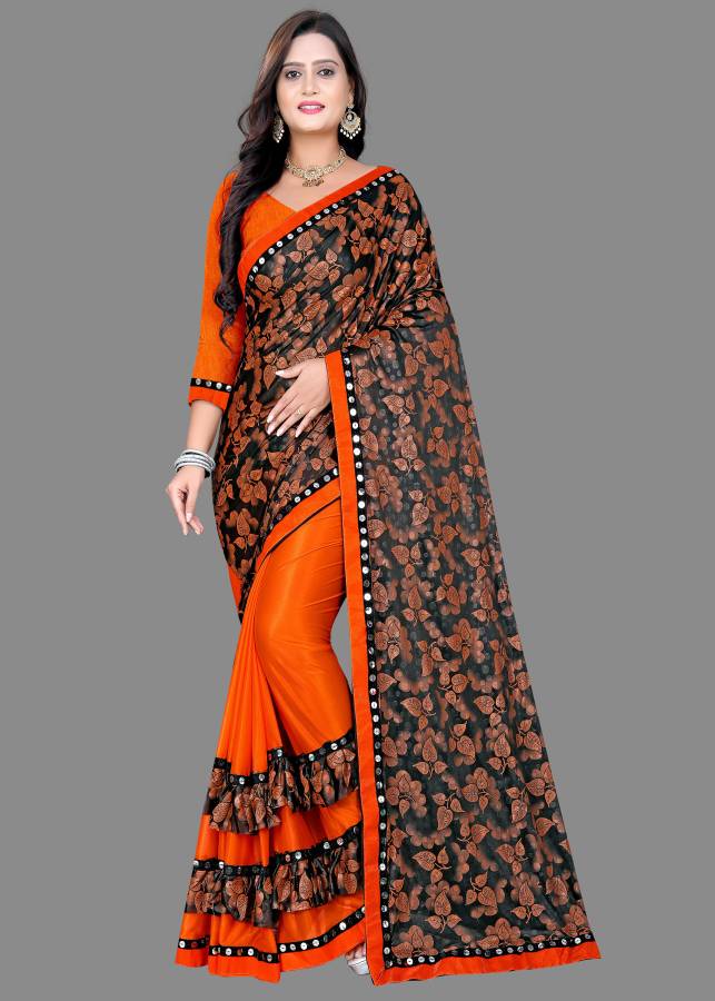 Printed Bollywood Lycra Blend Saree Price in India