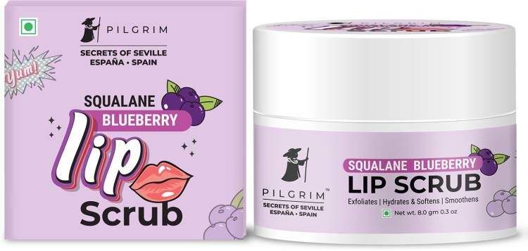 Pilgrim Blueberry Exfoliating Lip Scrub With Sugar & Shea Butter For Soft & Smooth Lips Scrub Price in India
