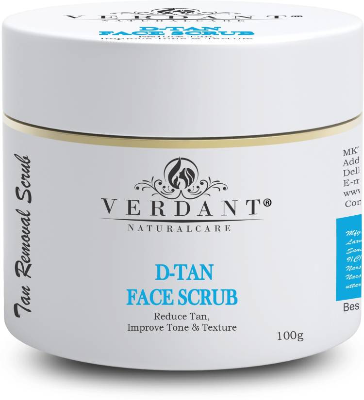 Verdant Natural Care Instant Glow D Tan & Tan Removal Face  Scrub Price in India