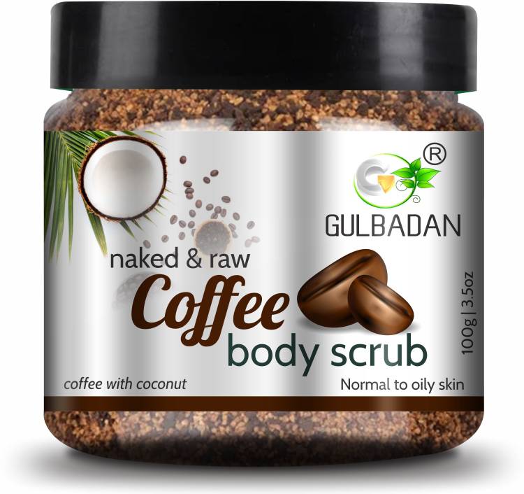 GULBADAN Exfoliating Coffee Body Scrub for Tan Removal & Soft-Smooth Skin - 100% Natural Scrub Price in India